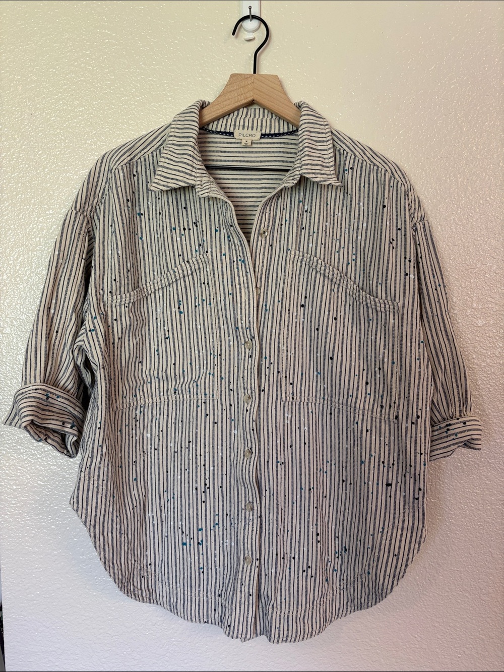PILCRO Studio Smock Buttondown Shirt - Picture 3 of 6
